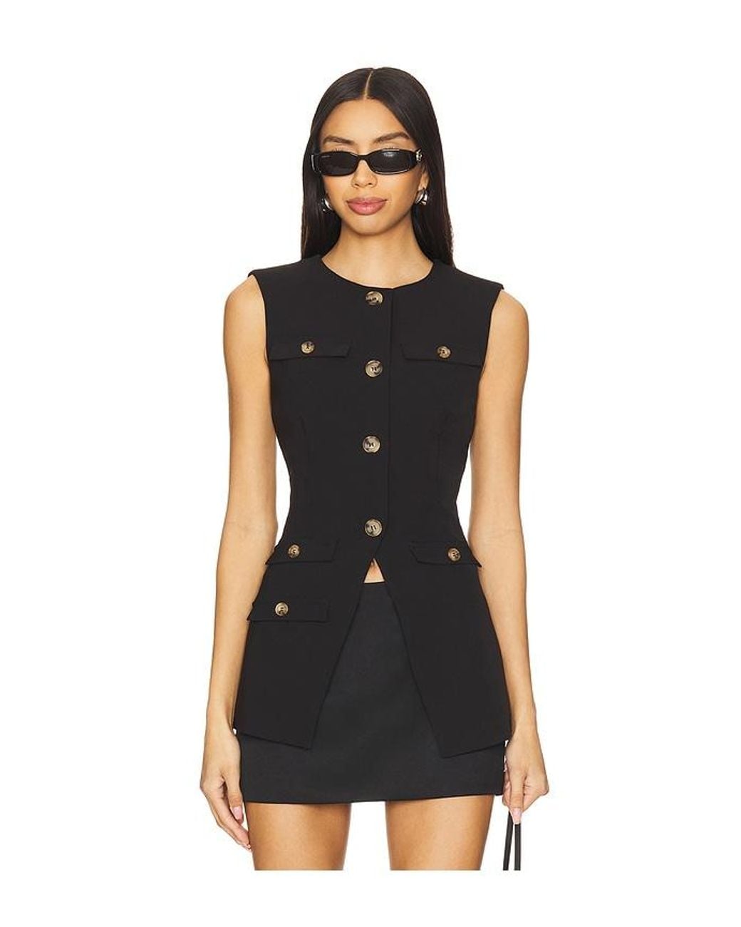 ALL THE WAYS Black Dallis Top