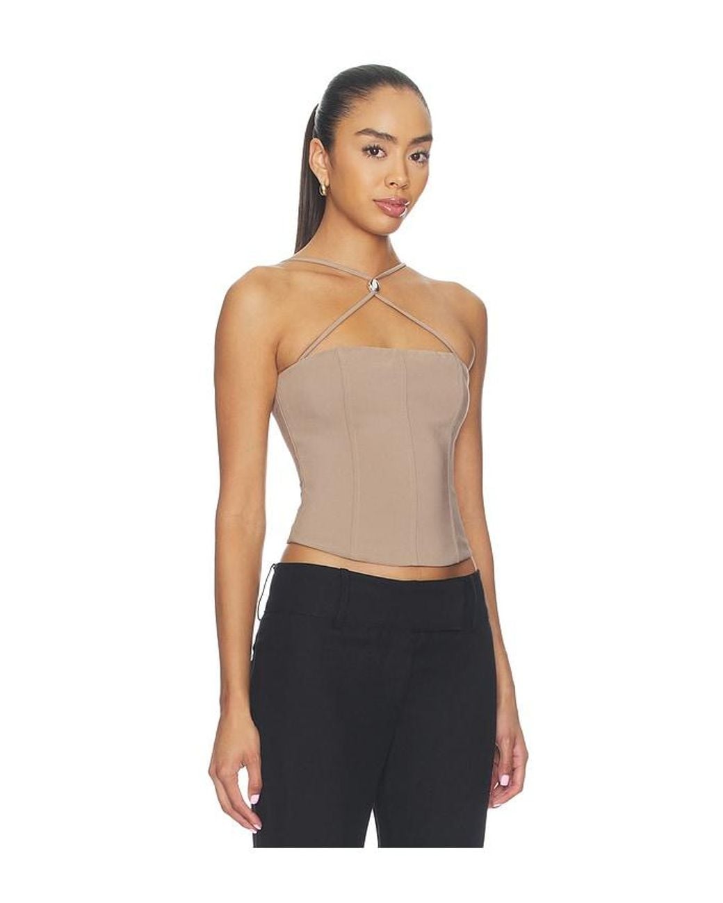 Tiger Mist Blue Tamora Corset Top