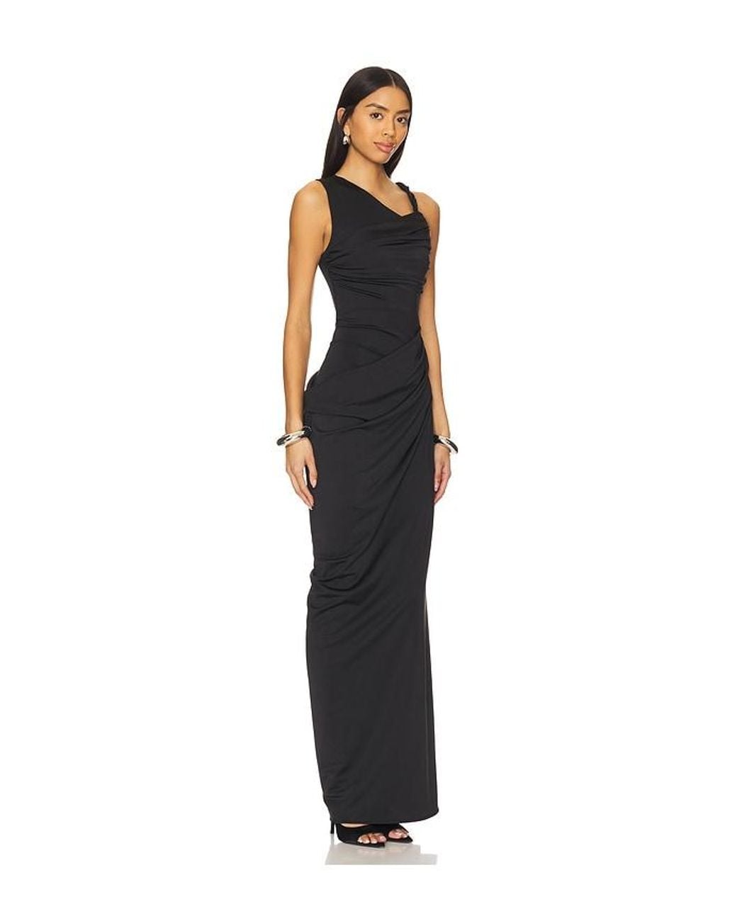 Lovers + Friends Black Athena Gown