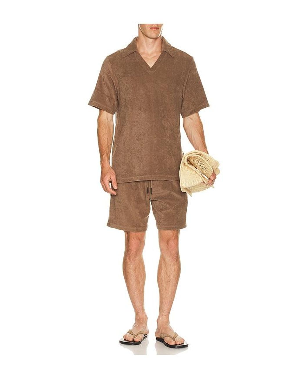 Oas Brown Vibra Shorts for men