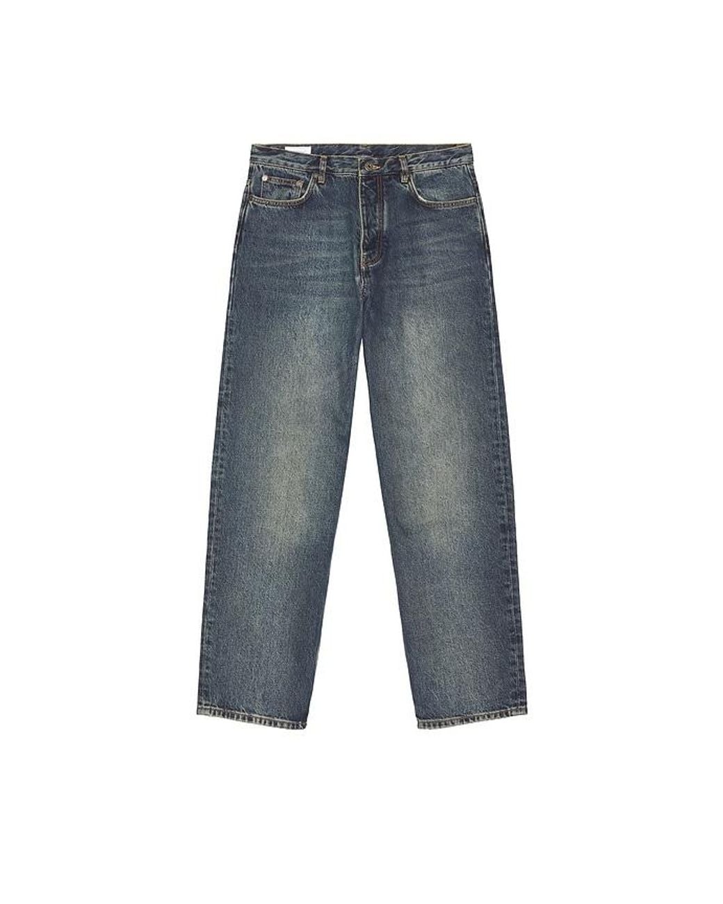 Off-White c/o Virgil Abloh Blue Half Arrow Relaxed Tapered Jeans for men