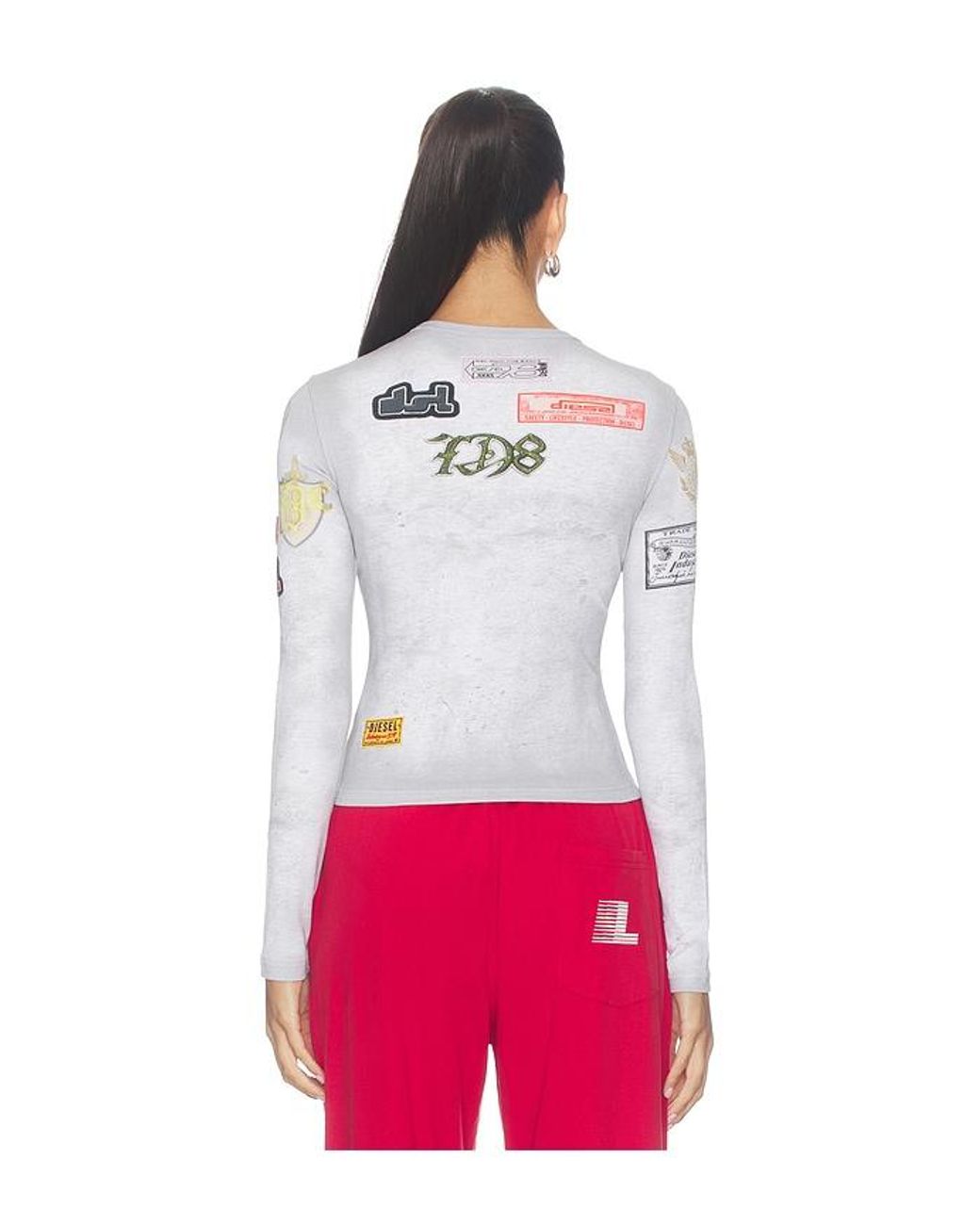 DIESEL Red Tele Long Sleeve T-shirt