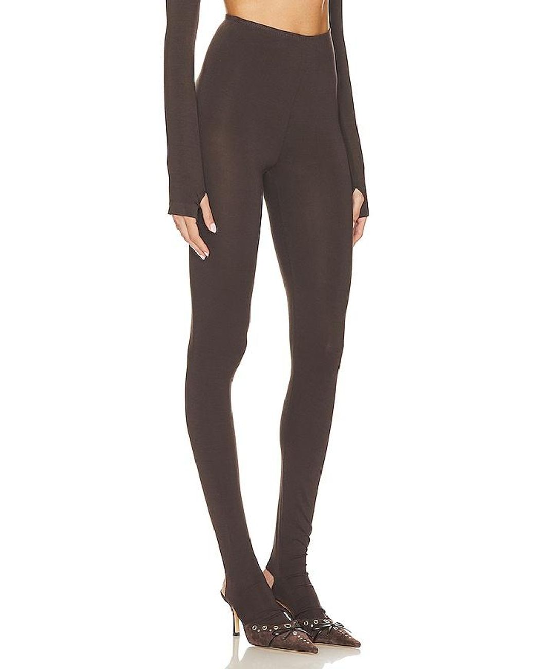 Norma Kamali Black Legging With Footie
