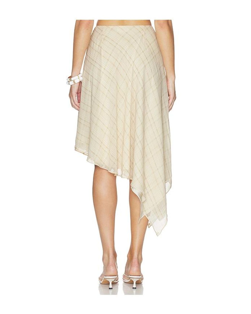 Lovers + Friends White Lucielle Midi Skirt