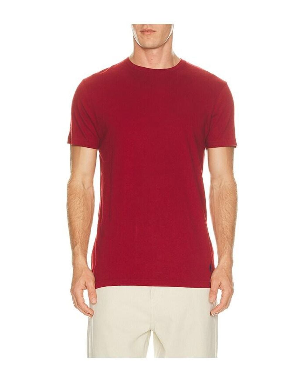 Polo Ralph Lauren Red Classic Fit Cotton 3 Pack Undershirt for men