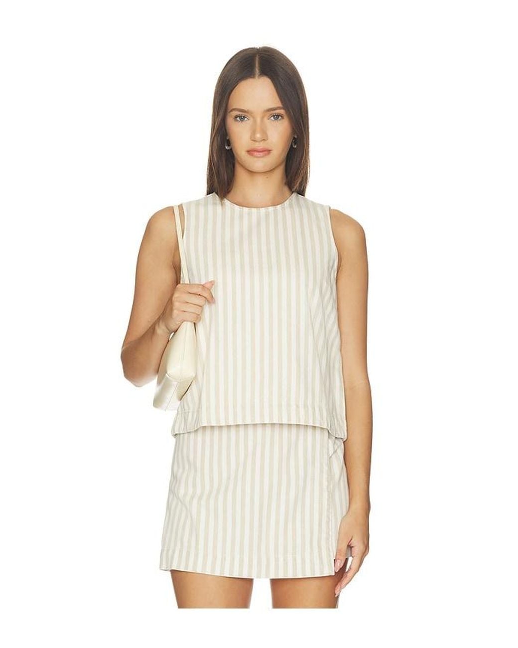 Madewell White Denim Boxy Shell Top
