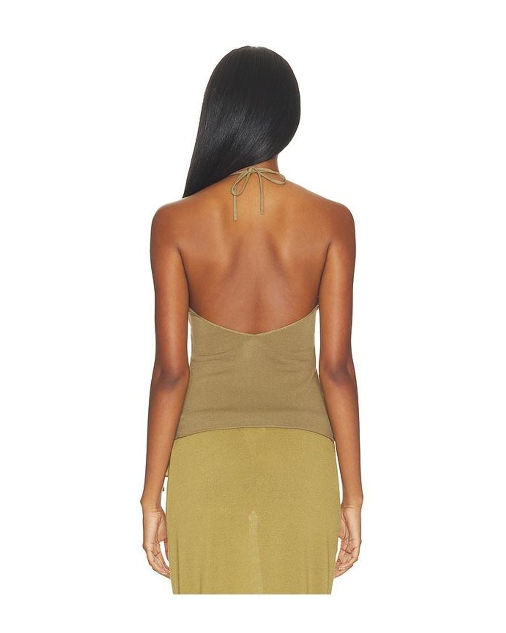 With Jean Orange Tatum Top