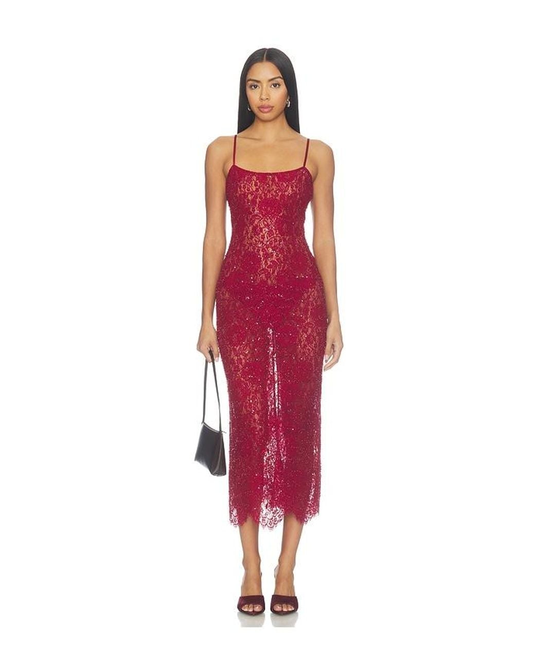 V. Chapman Red Hallie Dress