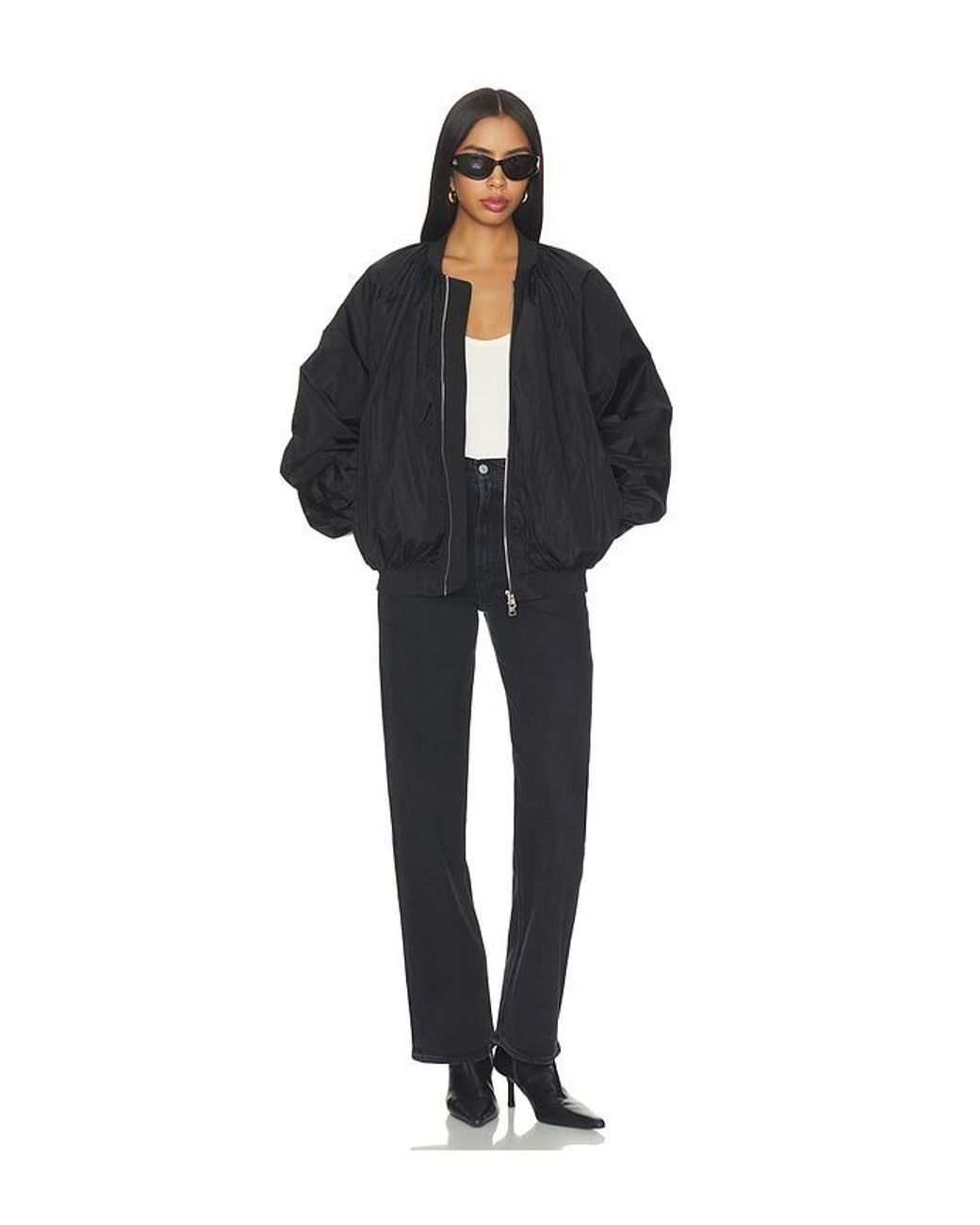 Agolde Black Raffi Bomber Jacket