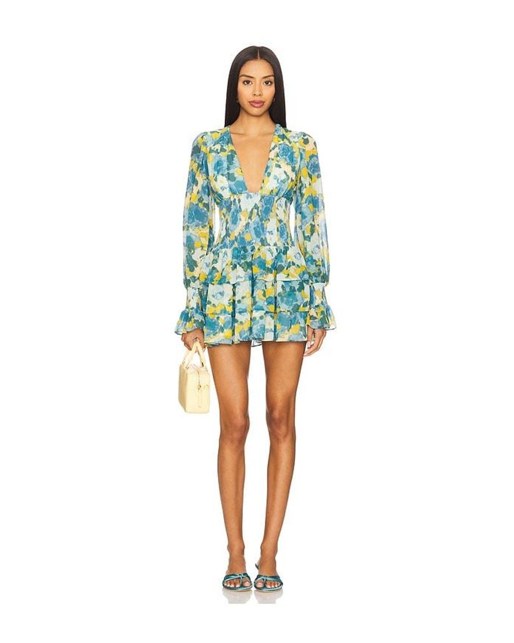 Lovers + Friends Blue Eloise Mini Dress