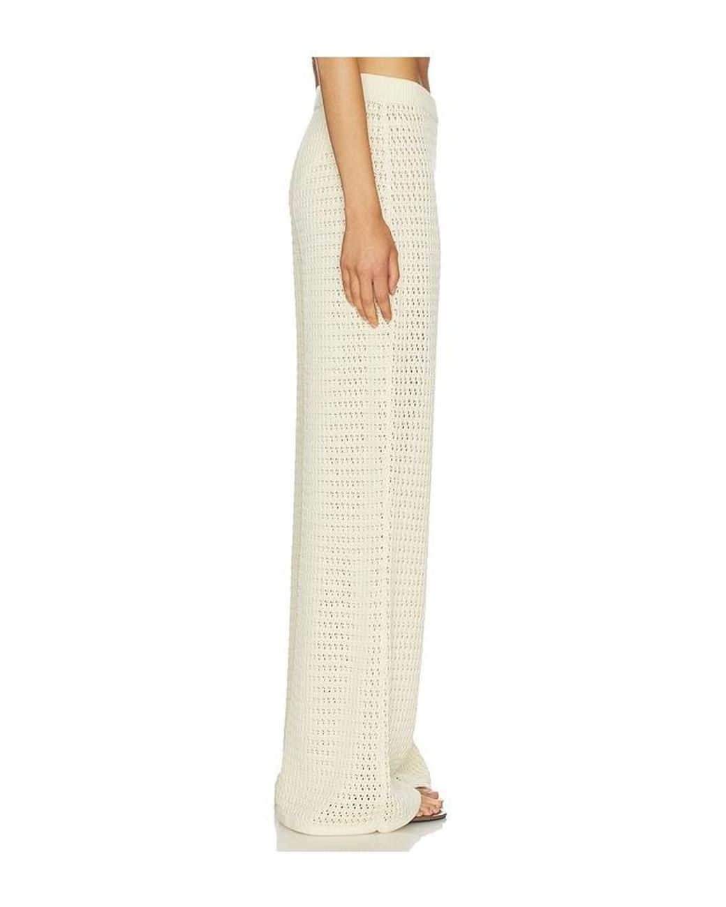 Tularosa White Rennata Open Stitch Pant
