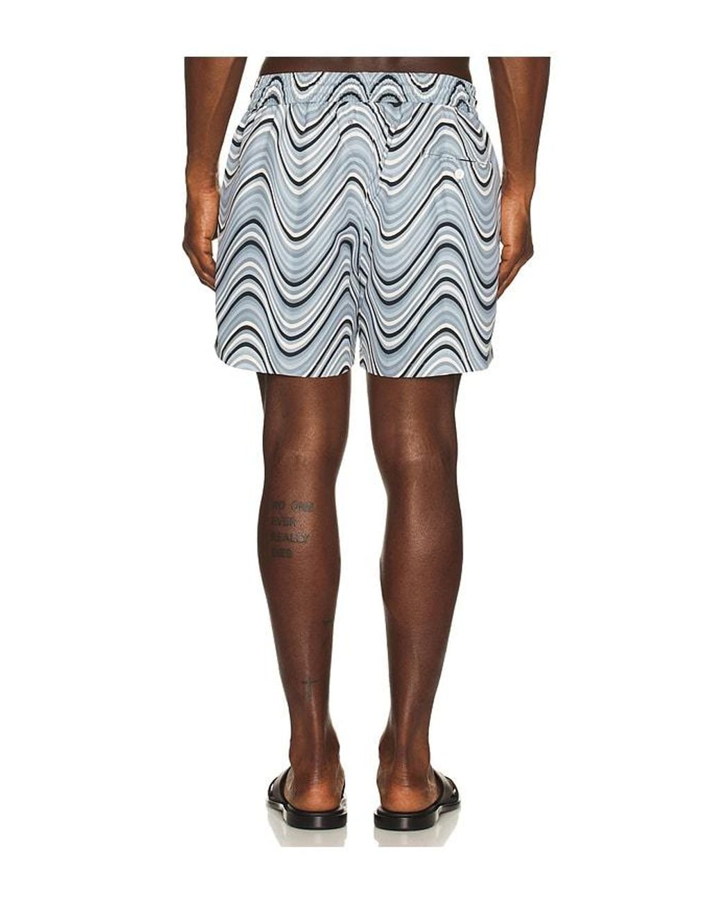 Frescobol Carioca Blue Rio Fibra Print Swim Short for men