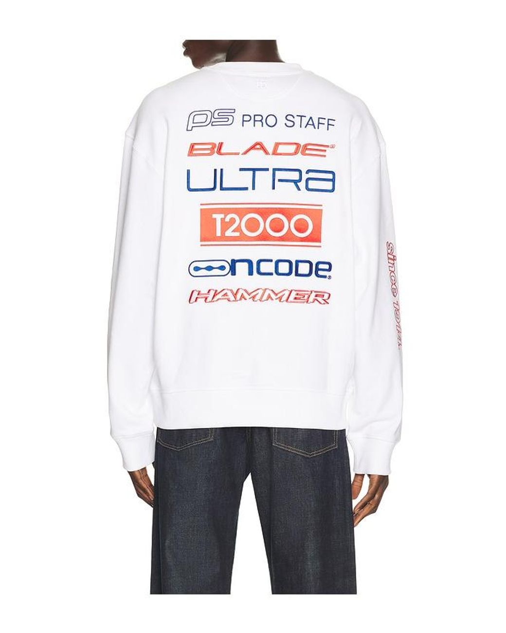 Wilson White Playstate Crewneck Sweatshirt for men