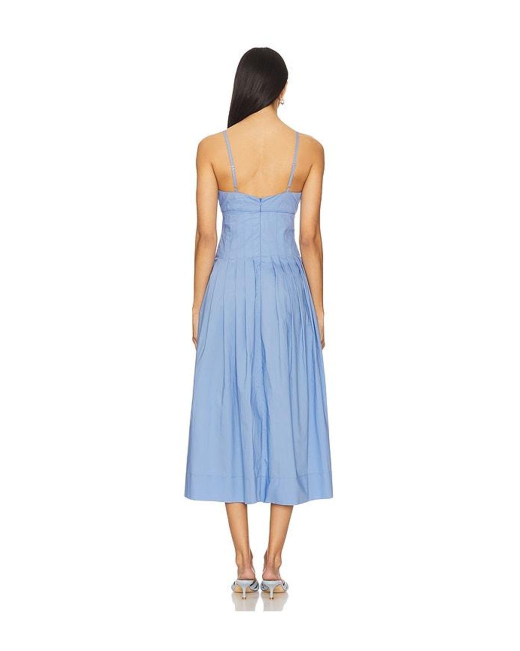 MINKPINK Blue Avalon Square Neck Midi Dress