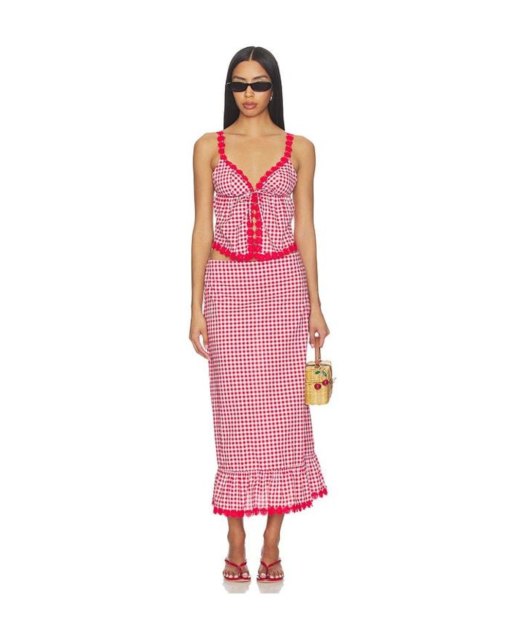 Peixoto Pink Lola Maxi Skirt