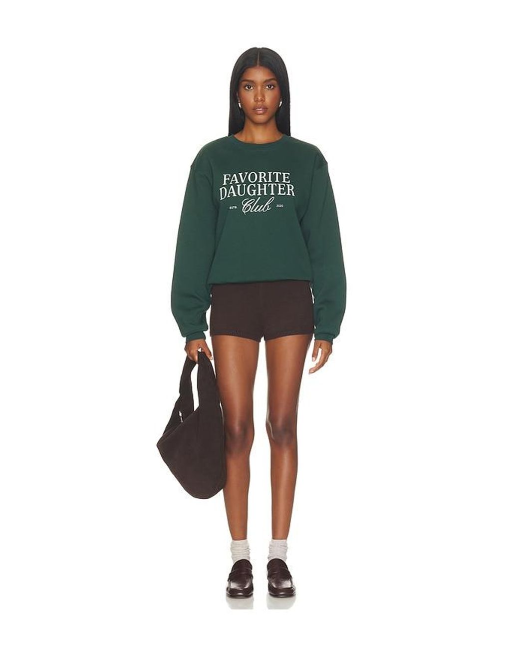 FAVORITE DAUGHTER Green The Club Sweatshirt