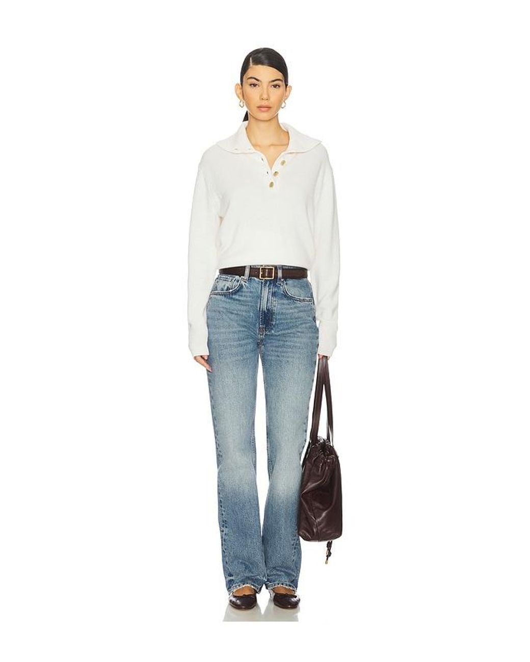 Anine Bing Blue Katherine Straight Leg