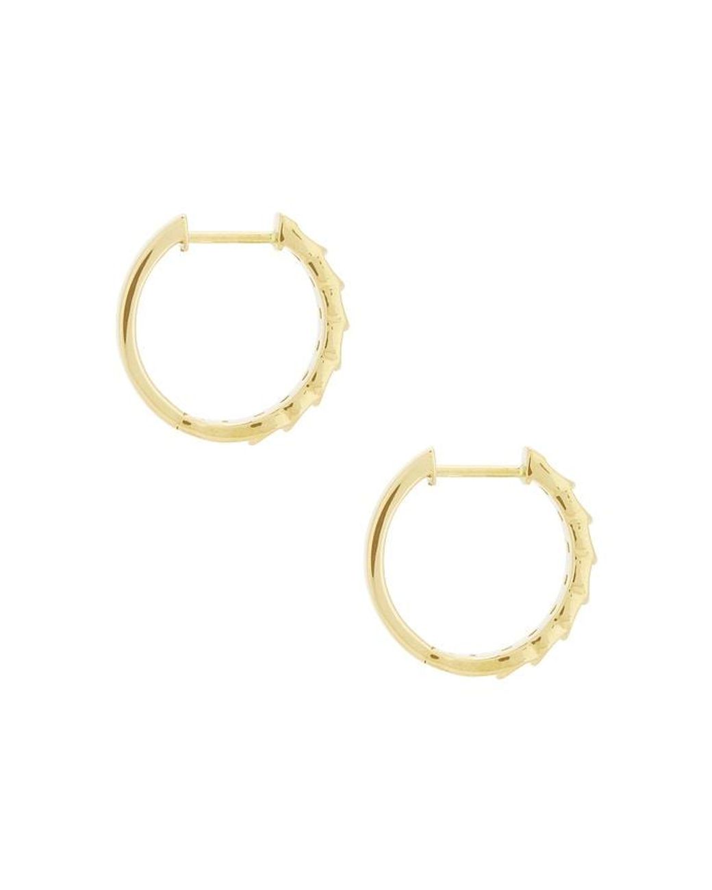 STONE AND STRAND Metallic La Scala Hoop Earrings