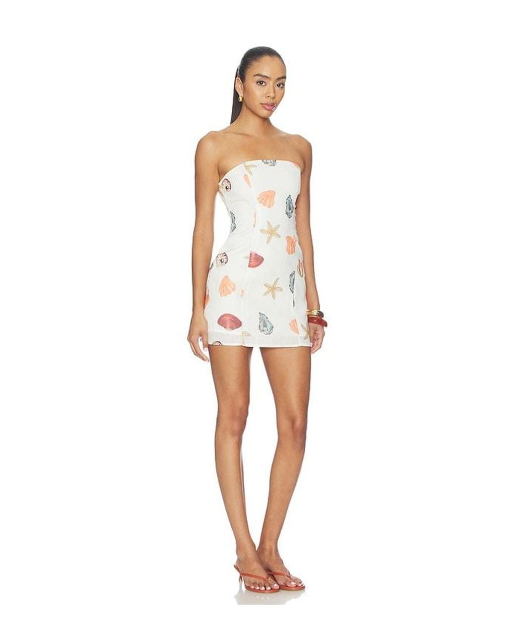 MORE TO COME White Allegra Strapless Mini Dress