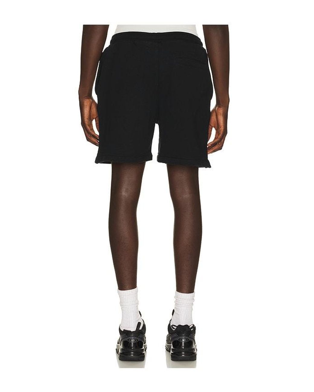 White/space Black Fleece Shorts for men