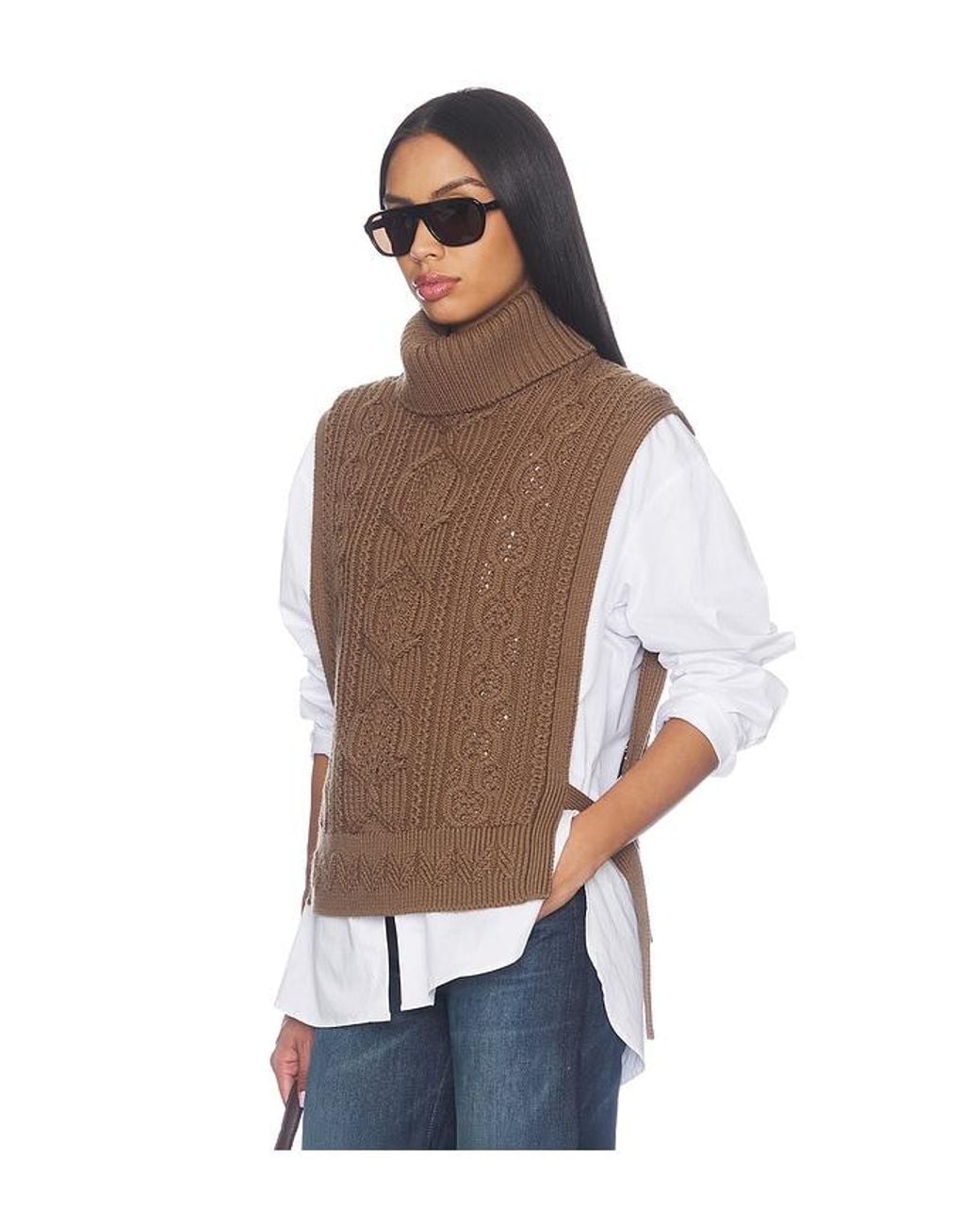 Veronica Beard Brown Bentleigh Knit Vest