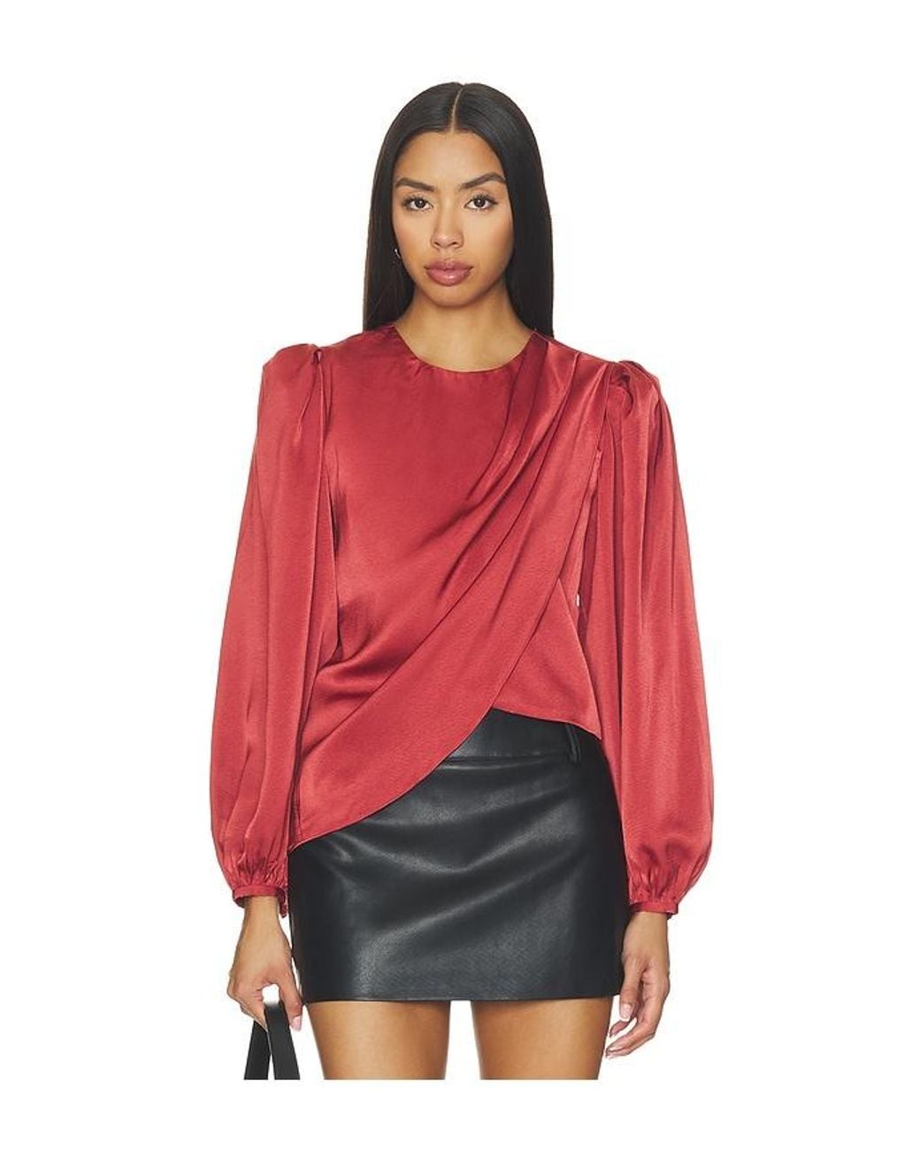 Astr Red Beatrice Top