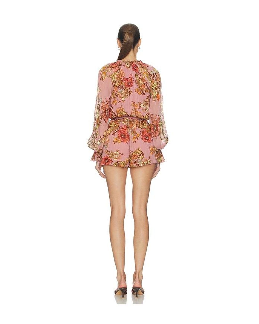 Hemant & Nandita Multicolor Romper With Tie Belt