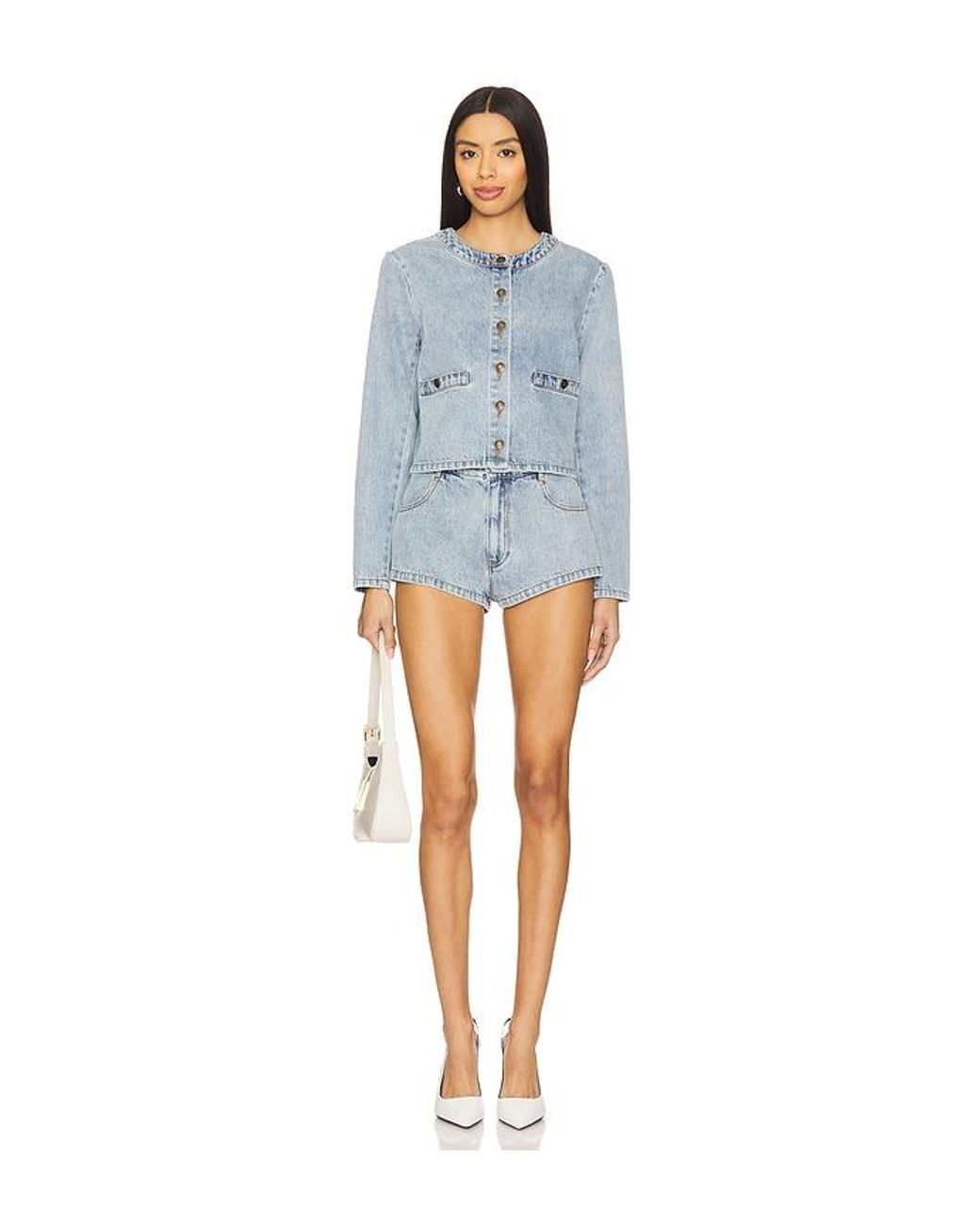 Amanda Uprichard Blue Caresse Shorts