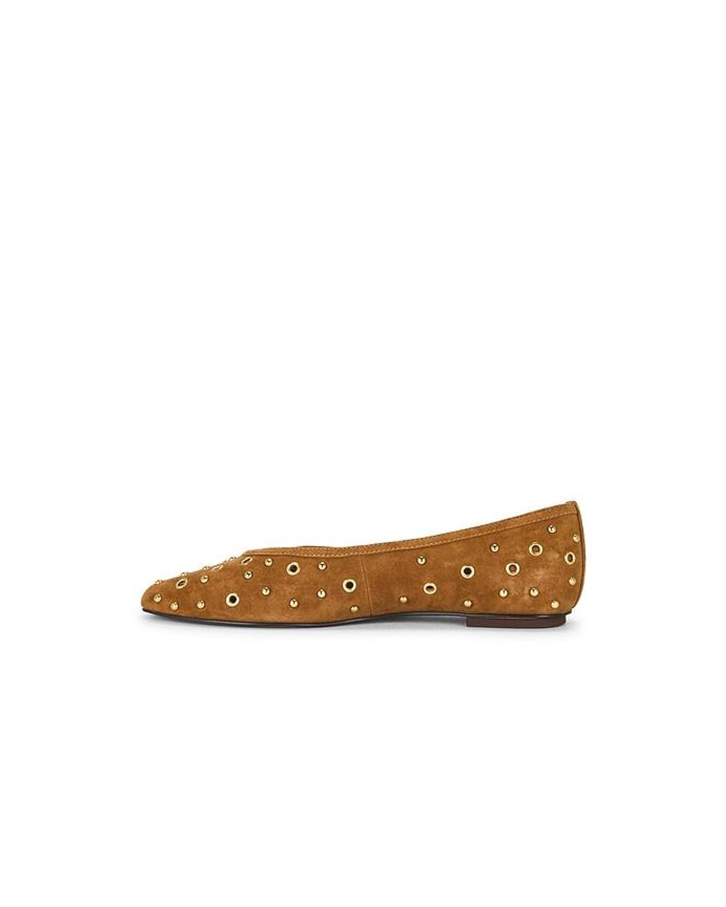Dolce Vita White Caret Stud Ballet