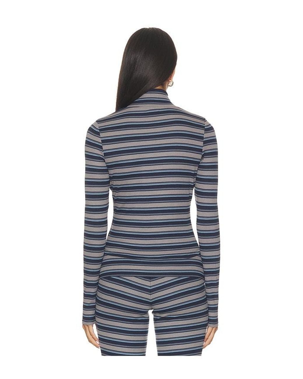 AFRM Blue Navarro Zip Up Top