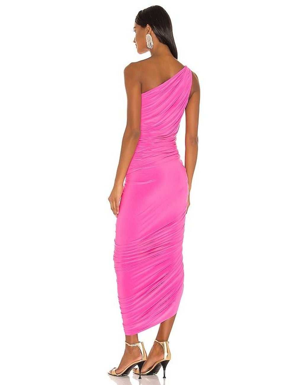 Norma Kamali Pink X Revolve Diana Gown