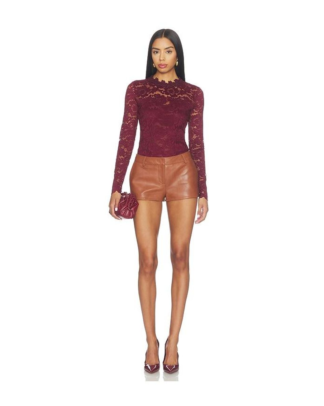 Generation Love Red Vix Lace Top