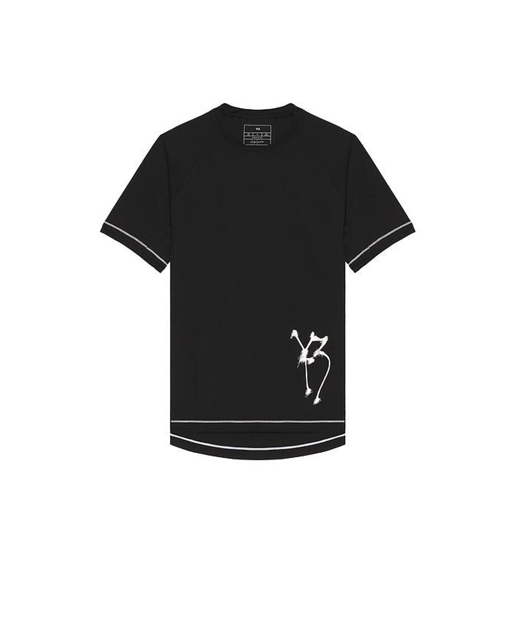 Y-3 Black Gfx Run Tee for men