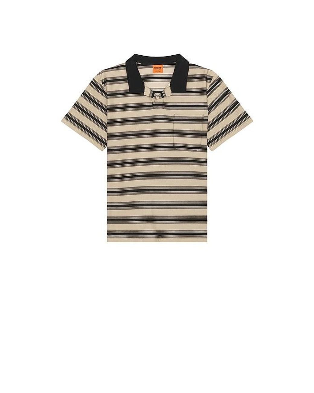 Rhythm Black Vintage Stripe Havana Polo for men