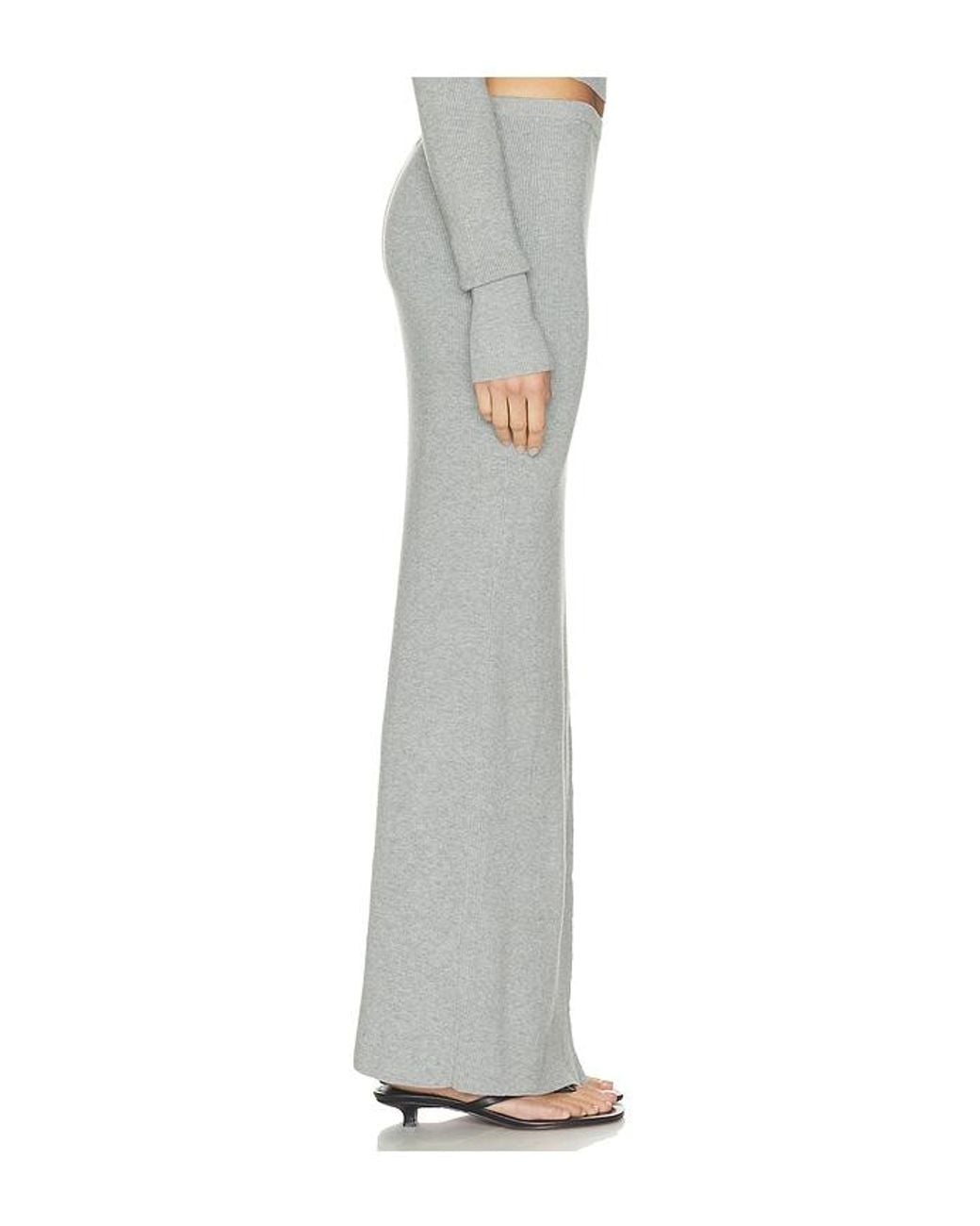 ALL THE WAYS Gray Brylee Knit Maxi Skirt