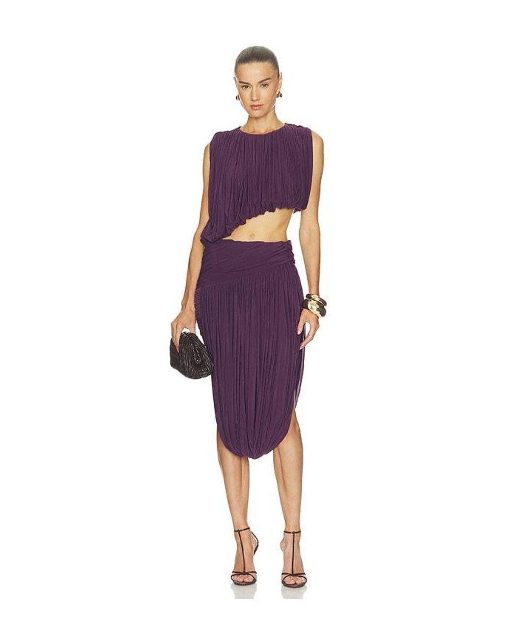 Ronny Kobo Purple Wes Skirt