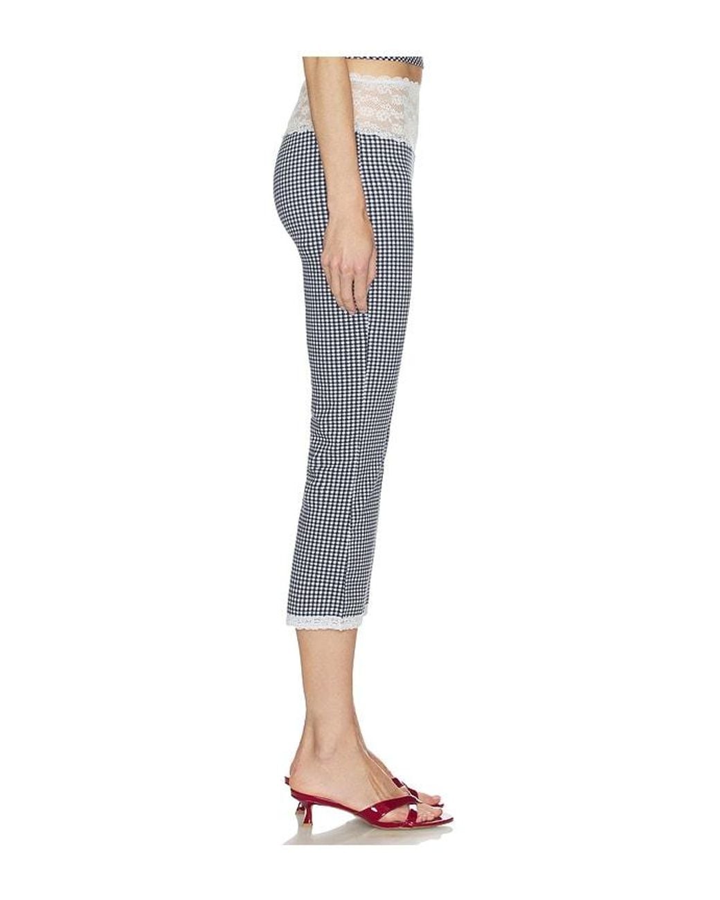 Frankie's Bikinis Blue Nikki Cotton Jersey Capri