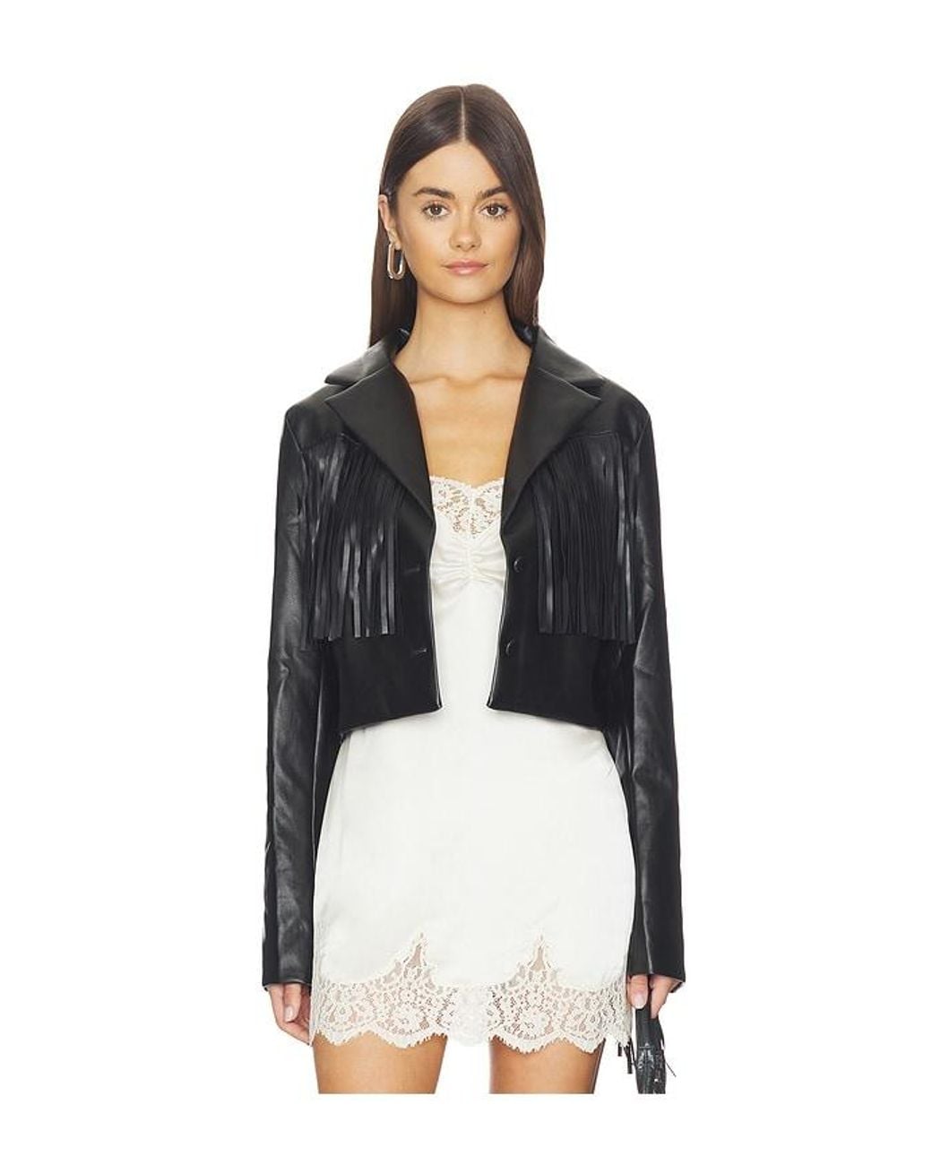 MORE TO COME Black Viola Faux Leather Jacket