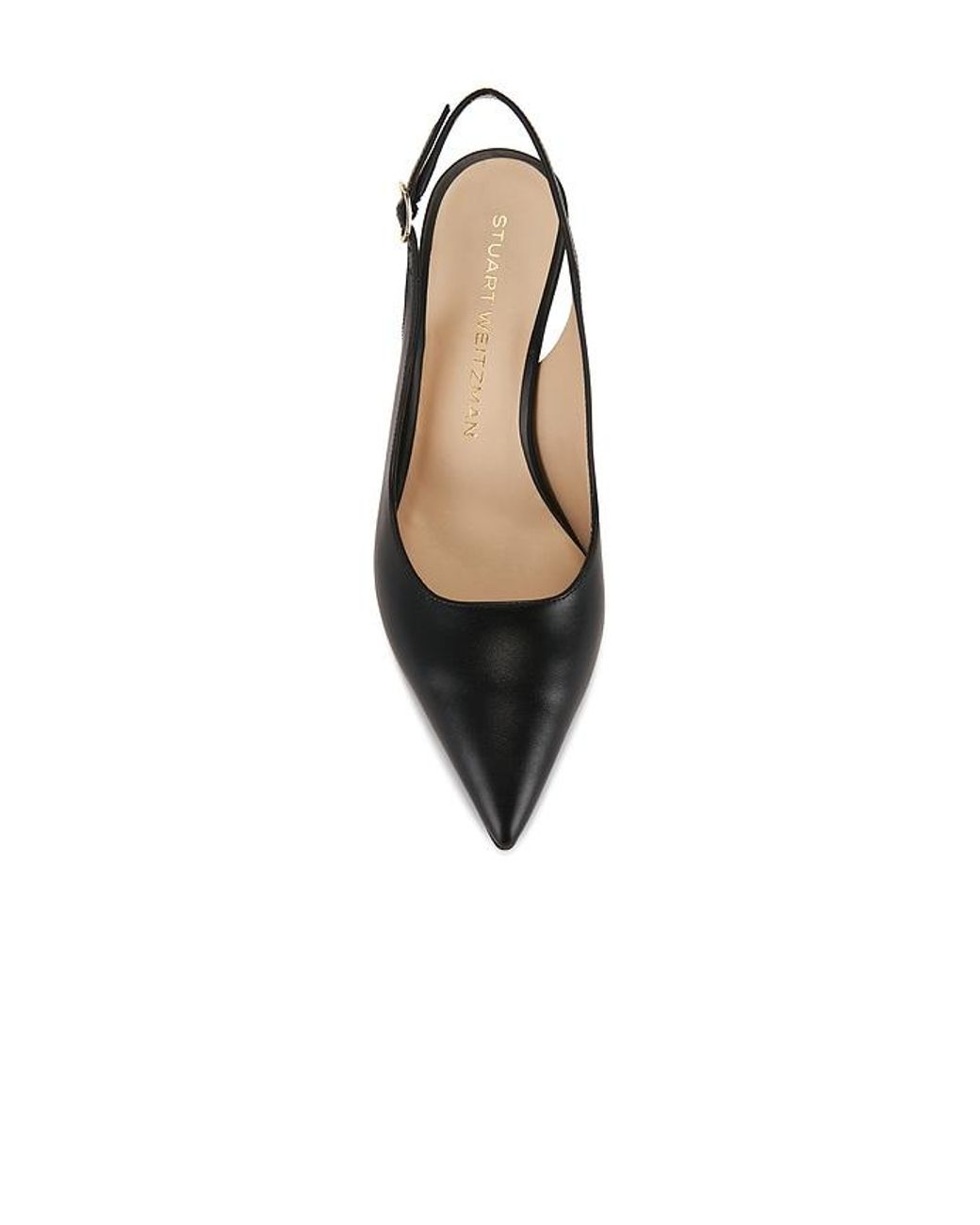Stuart Weitzman Black Stuart Power Slingback 75 Pump