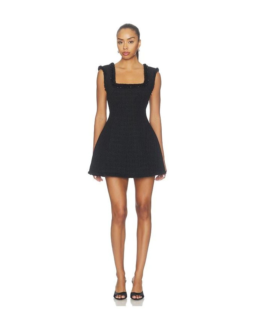 LoveShackFancy Black Latasha Dress