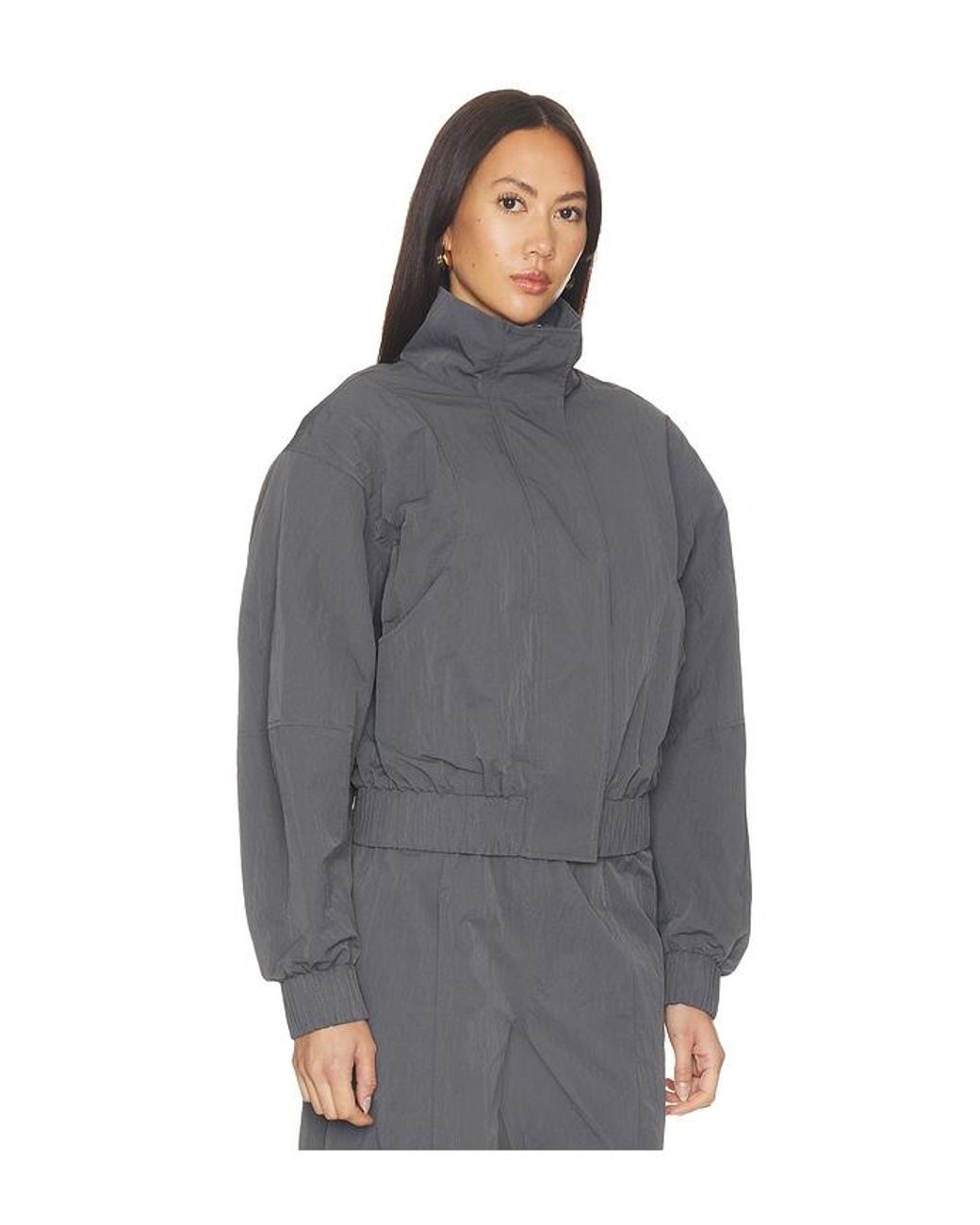 ROTATE BIRGER CHRISTENSEN Gray Crispy Track Jacket