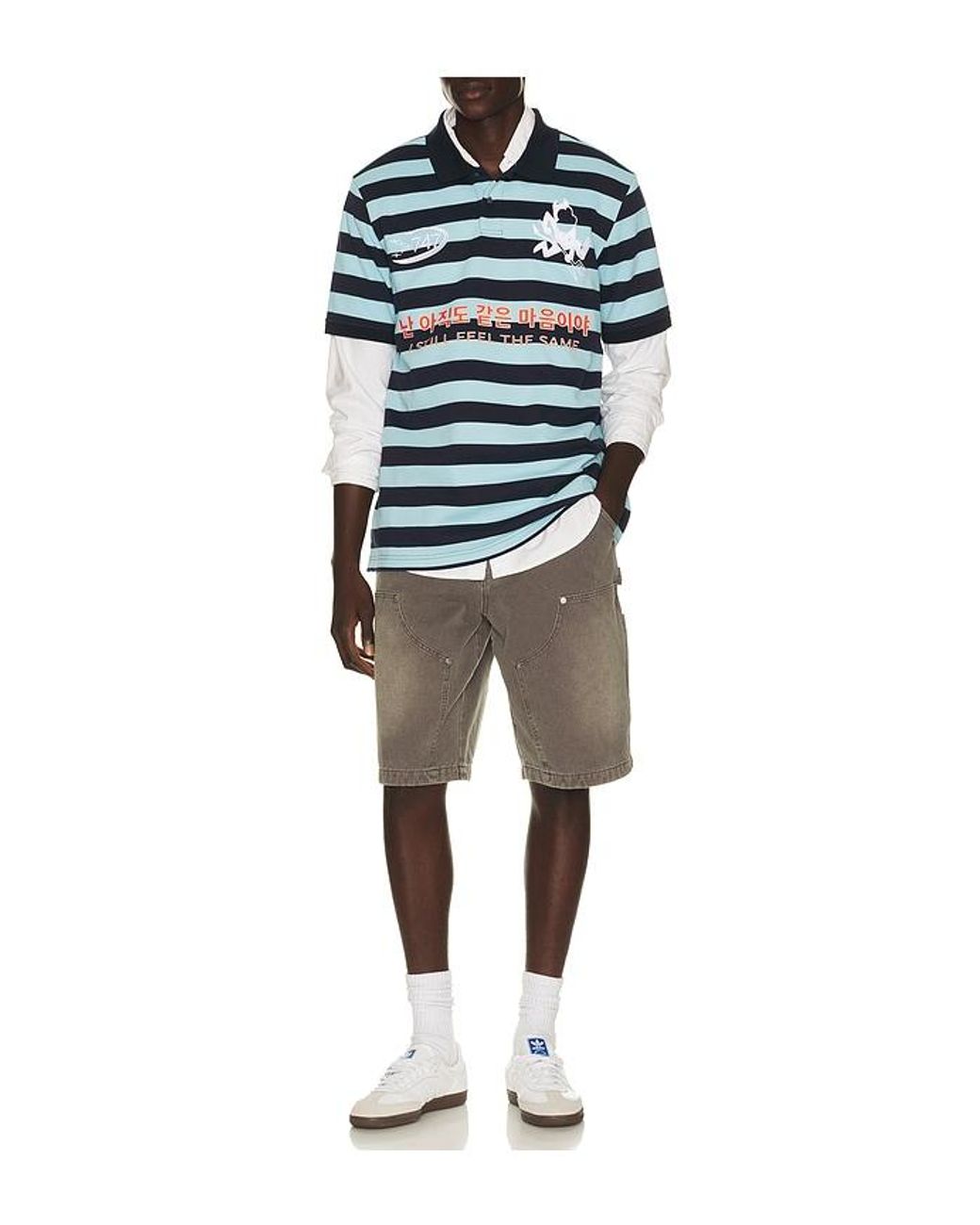 ANTI SOCIAL SOCIAL CLUB Blue Devilish Polo for men