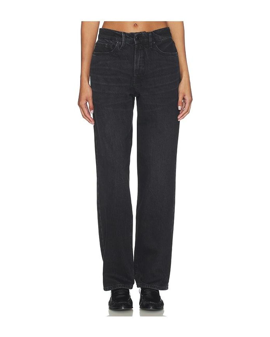 GOOD AMERICAN Black Good Petite 90S Relaxed Jeans