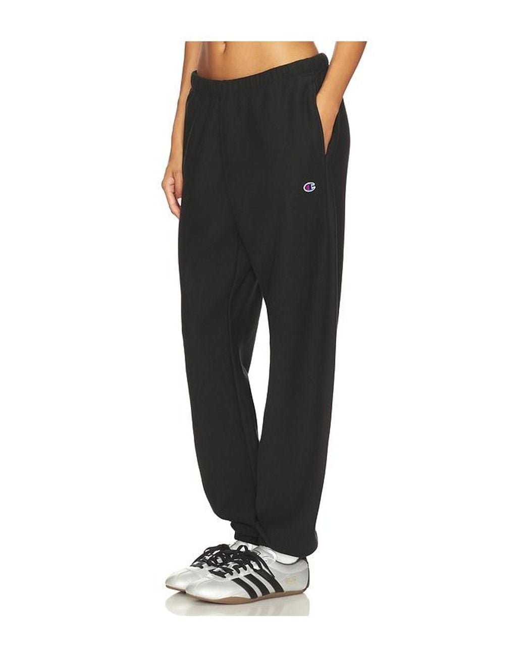 Champion Black Essentials Reverse Weave Cinched Bottom Sweatpant