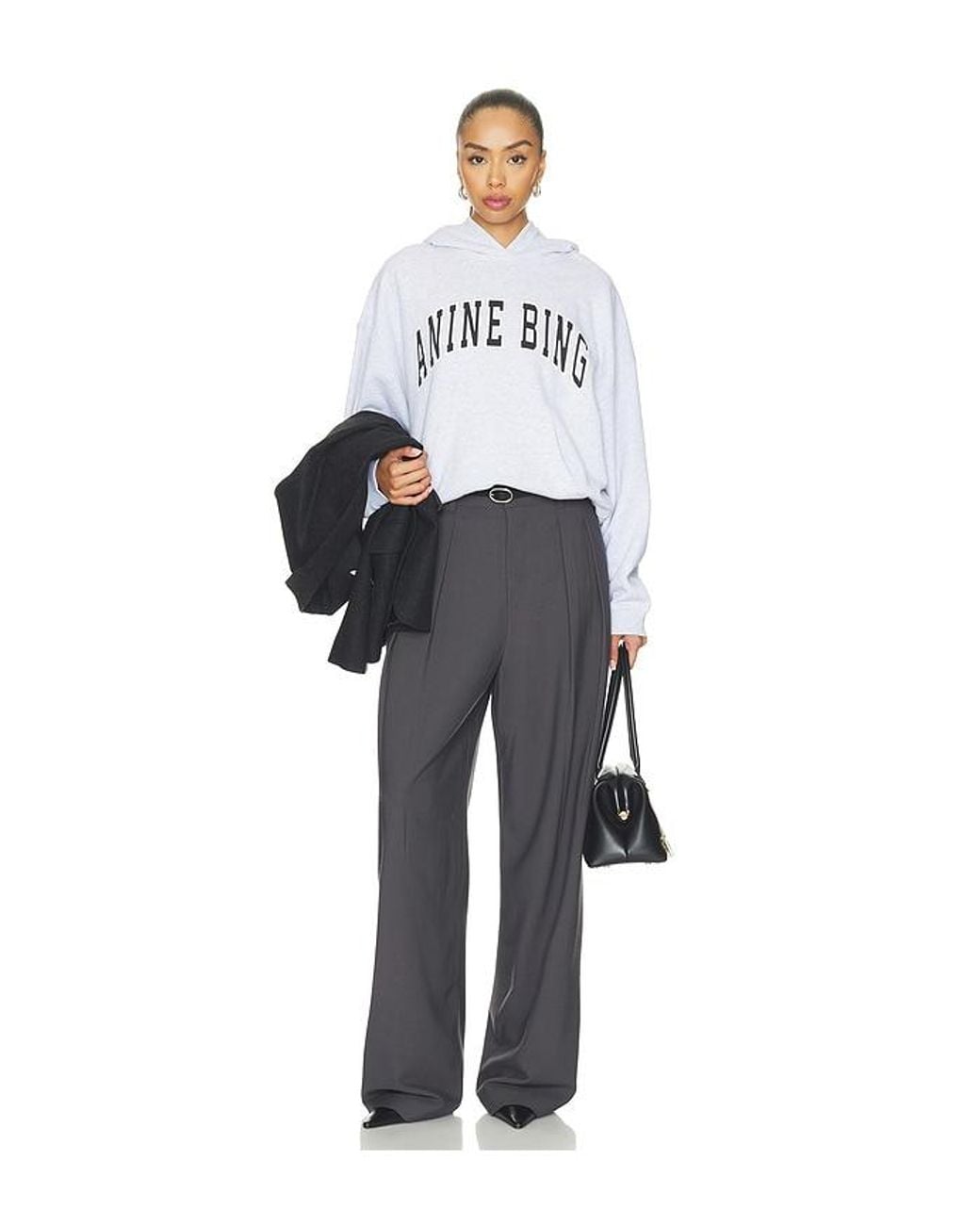 Anine Bing White Harvey Sweatshirt