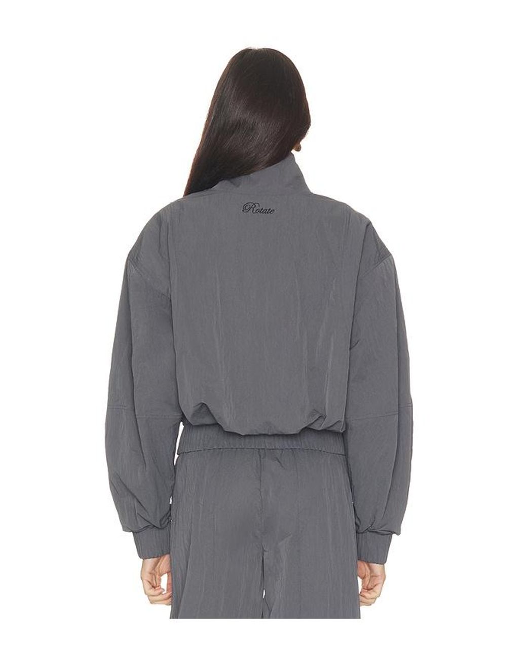 ROTATE BIRGER CHRISTENSEN Gray Crispy Track Jacket