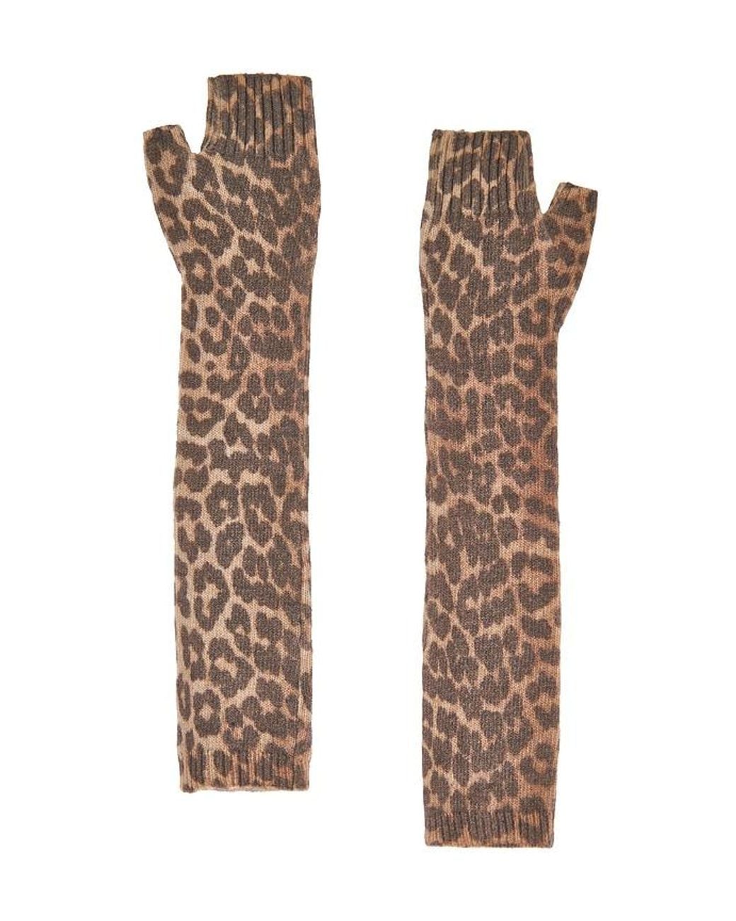 Ganni Multicolor Graphic Wool Knit Sleeve Warmers