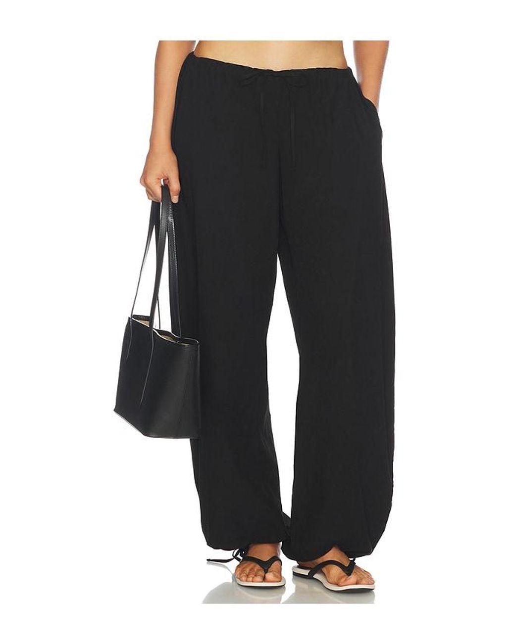 Cotton Citizen Black The Santorini Drawstring Pant