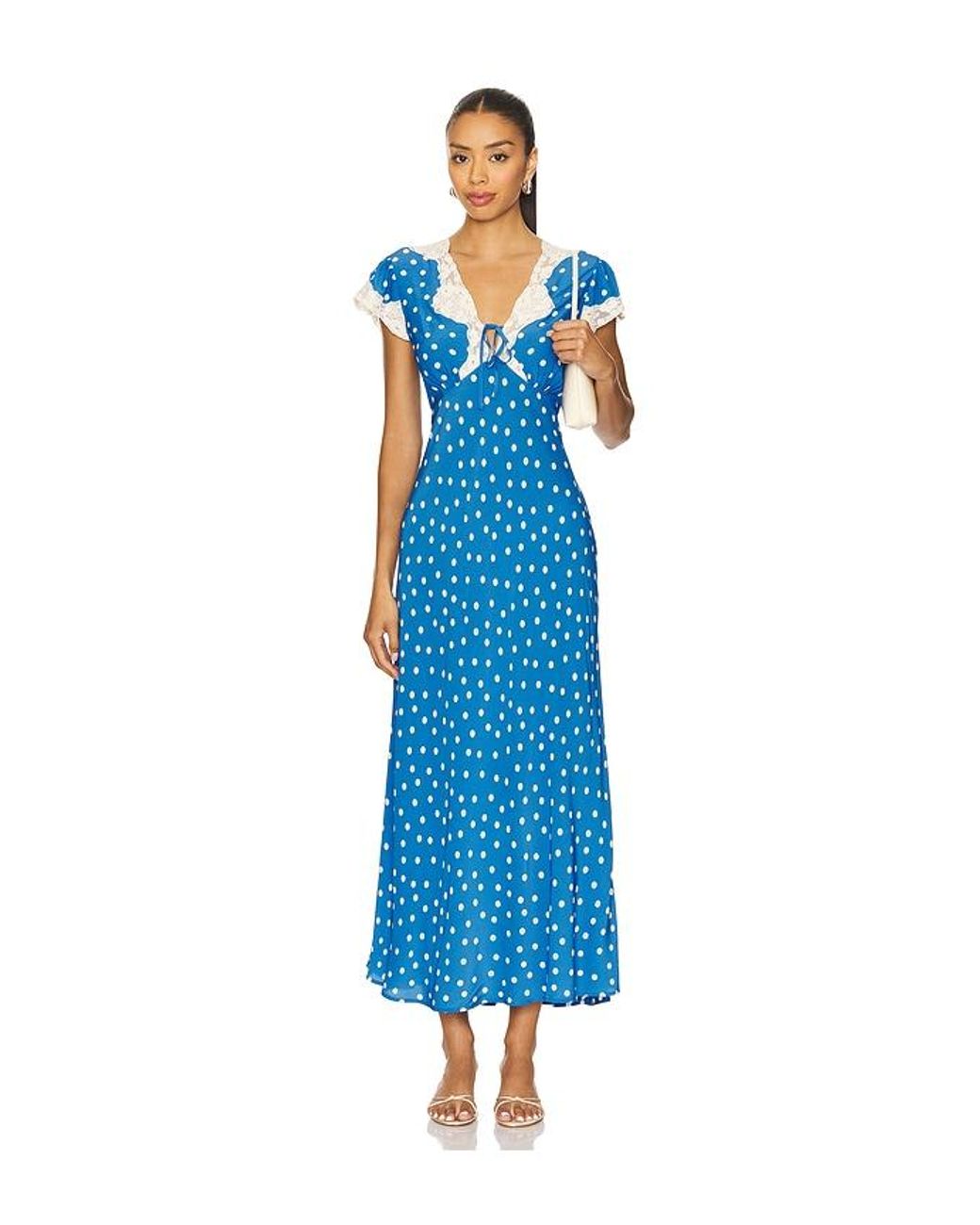 Rixo Blue Amari Dress