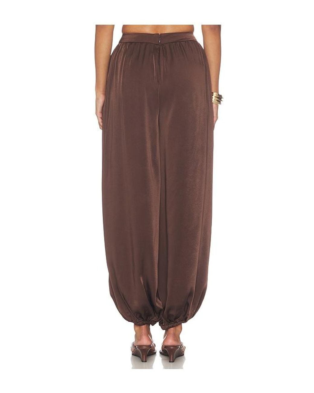 Bardot Brown Nikola Satin Balloon Pant